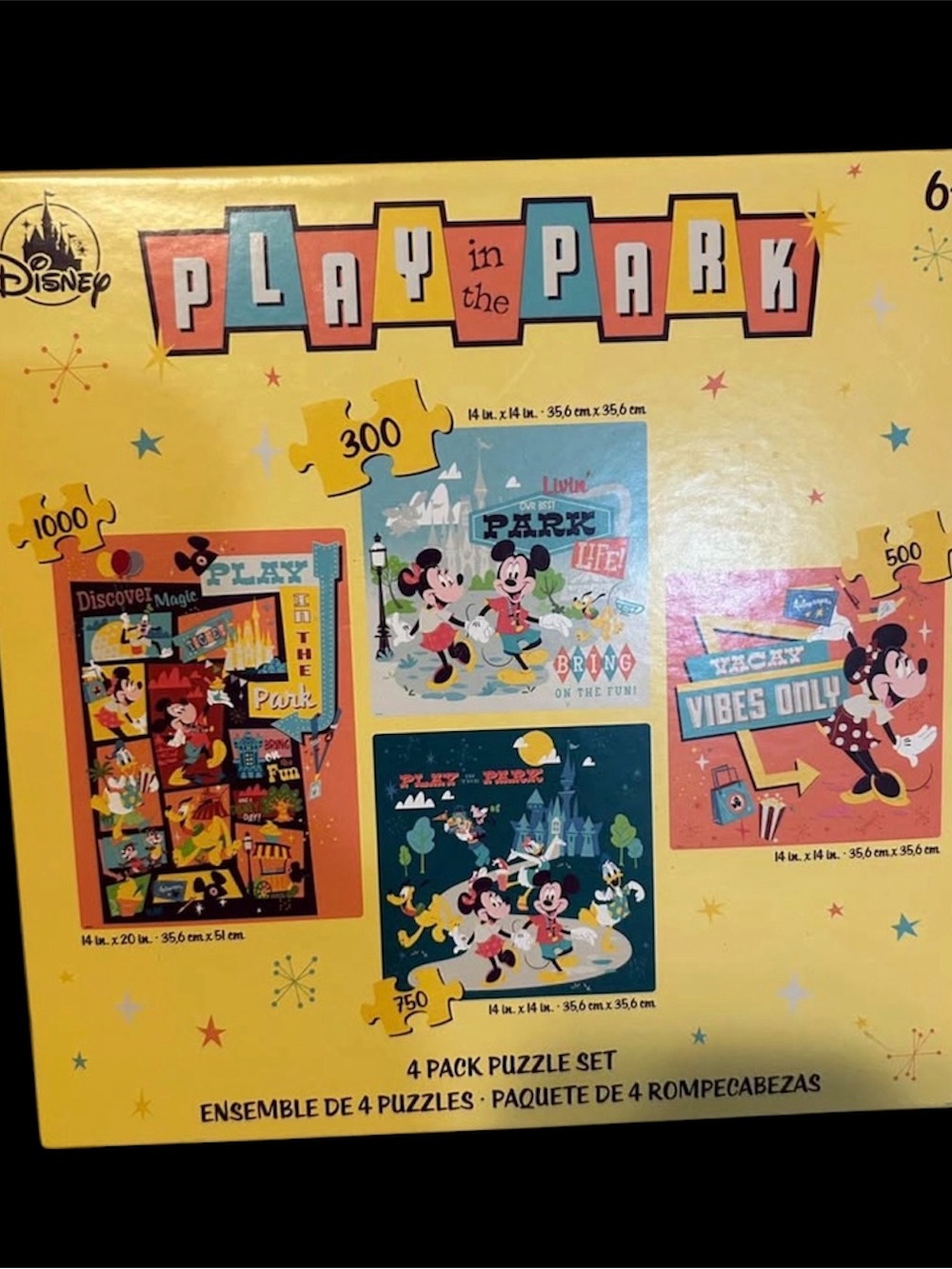 Disney Play in the Park 4-Pack Kids Puzzle Set - Yellow